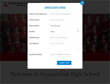 Tablet Screenshot of gyanasthalischool.org